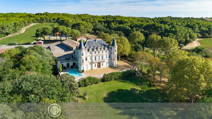 Chateau architecture drone