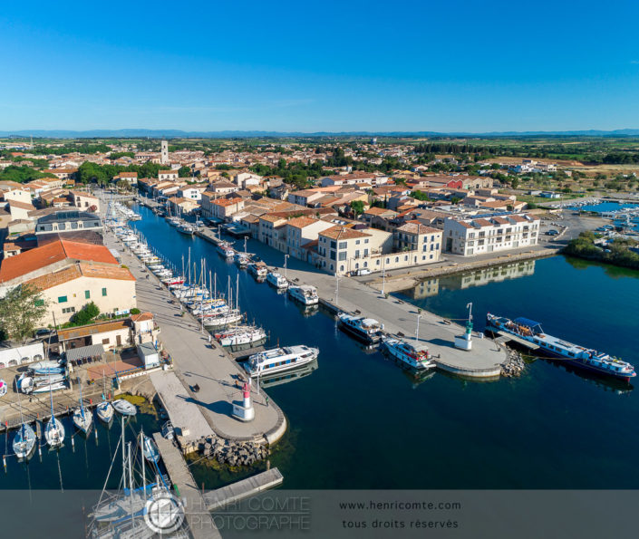 photo drone port de Marseillan