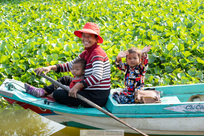 Cambodge - Femme enfant Sangker River