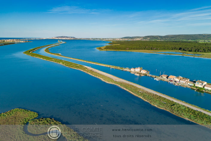 Canal du Rhône à Sète en drone