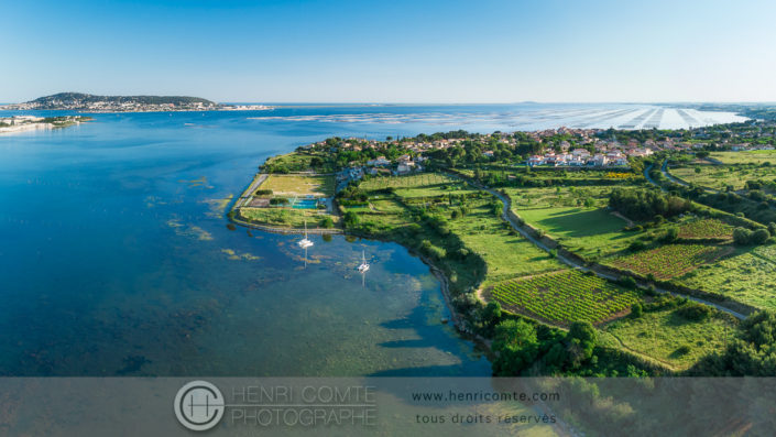 Bouzigues étang de Thau photo drone