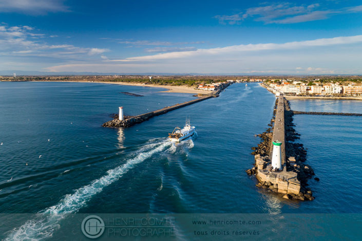 chalutier Agde Photo en drone