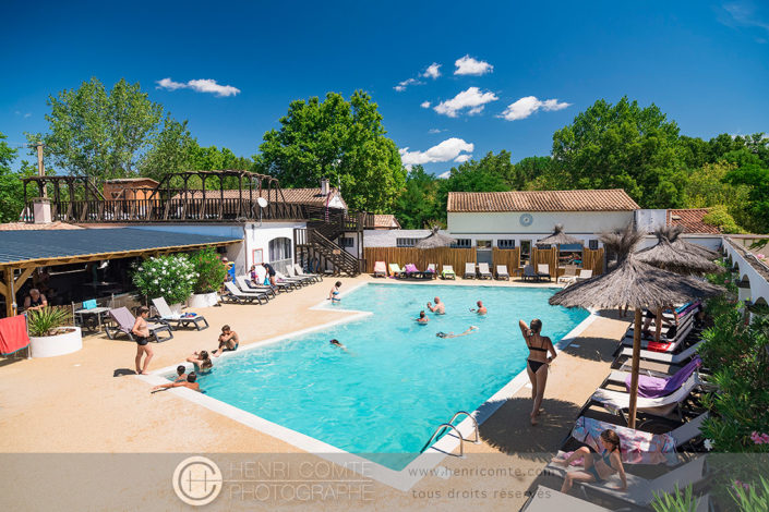 photo piscine camping herault